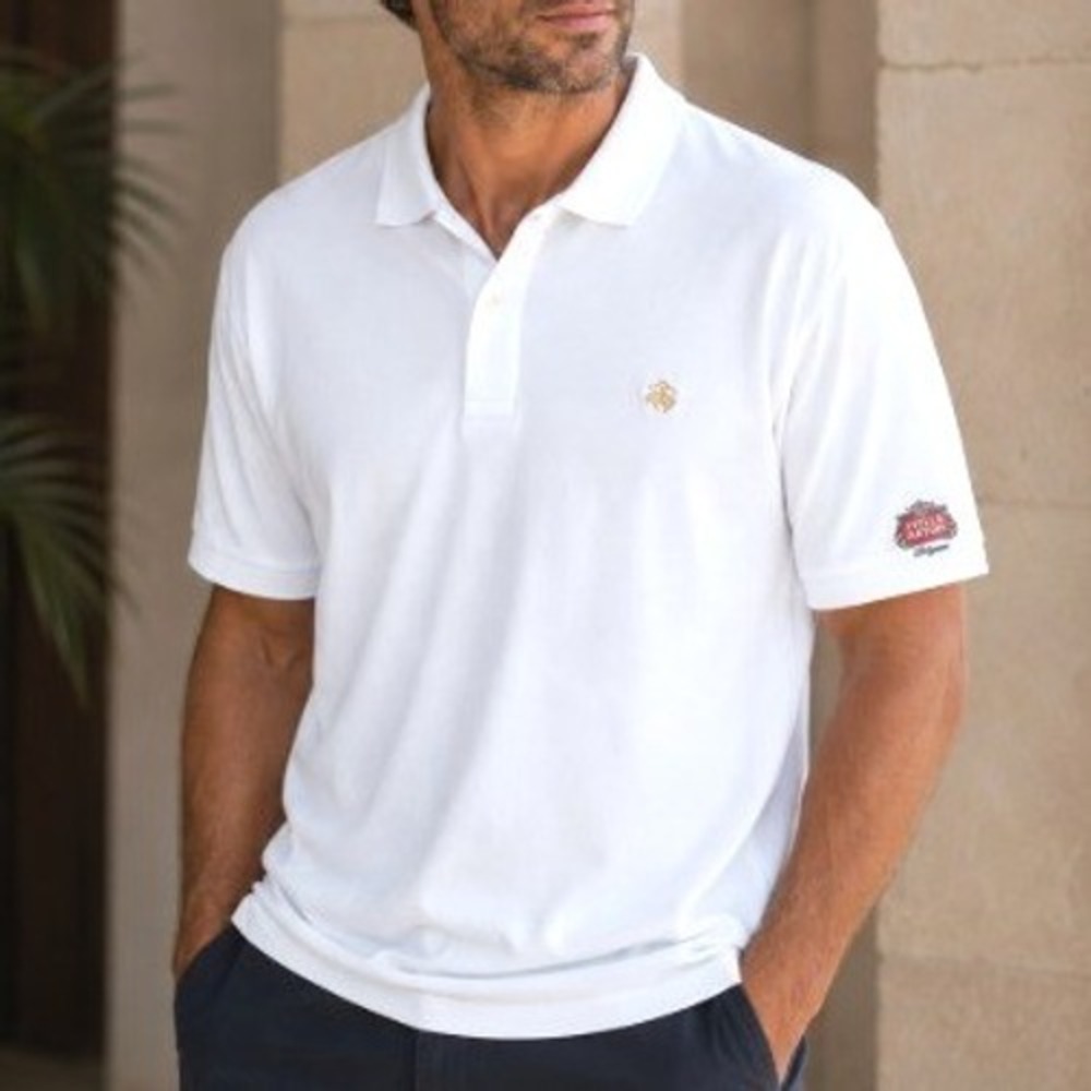 Brooks Brothers 346 White Stella Artois Embroidered Preppy Golf Polo Shirt L